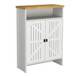 Modern Minimalist Shoe Cabinet With Sliding Door Design - White