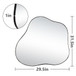 Cloud Shaped Metal Accent Wall Mirror - Black