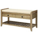 Shoe Rack With Cushioned Seat And Drawers Multipurpose Entryway Storage Bench Wash - Gray Wash