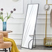 Aluminum Alloy Metal Frame Wall Mounted Full Body Mirror - Black