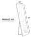 Aluminum Alloy Metal Frame Wall Mounted Full Body Mirror - Black