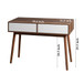 Rustic Entryway Console Table With Carved Panel Drawers And Wood Legs - Natural