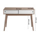 Rustic Entryway Console Table With Sliding White Doors And Wood Legs - Natural