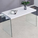 Elegant And Clear Tempered Glass Coffee Table With Storage - White