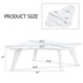 Modern Minimalist Imitation Marble Coffee Table With Solid Wood Legs And Cloud Shape Design - White