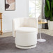 Modern 360 Degree Swivel Back Sofa Chair With Storage Space Boucle, Perfect For Bedroom And Living Room - Beige