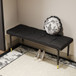Multifunctional Shoe Bench, Sturdy Metal Legs With Gold Accents - Black