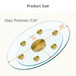 Double Layer Rotatable Round Glass Plate - Gold / Transparent