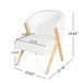 Modern Accent Chair With Polyester Upholstery And Minimalist Lounge Chair For Living Room, Bedroom, Or Office - White