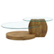 Modern Natural Wood Grain Double Layer Coffee Table Versatile Design - Natural Wood / Transparent
