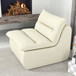 Modern Armless Lazy Floor Sofa Lounge Chair Comfy Bean Bag Couch For Living Room Bedroom Salon Office - Beige