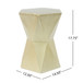Modern Hexagon Side Table With Knockout Pit Texture - Gold