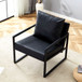 Classic Leather And Metal Frame Sofa, Ergonomically Designed, A Perfect Blend Of Modern And Industrial Styles