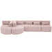 Upholstered Sofa Free Combined Sofa Couch With 2 Chaise Lounge And Five Back Pillows For Living Room