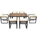 7 Pieces Outdoor Dining Set Patio Dining Table And Chair Set With And Removable Cushions For Patio