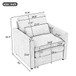 Cozy Upholstered Plush Cushion Armchair For Living Room