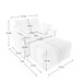Ergonomic Single Seater Sofa With Ottoman, High Resilience Support Cushions
