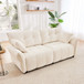 Modern Sofa & Pillows, Textured Cover, High Rebound Cushions