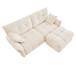 Sofa Set With Ottoman And Pillows, Textured, High Resilience Cushions