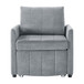 Upholstered Convertible Sleeper Sofa With 5 Position Backrest, Side Pockets, Storage
