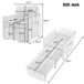 Upholstered Convertible Sleeper Sofa With 5 Position Backrest, Side Pockets, Storage