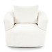 360° Swivel Barrel Sofa Chair With Throw Pillow, Upholstered Accent Chair