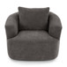 360° Swivel Barrel Sofa Chair With Throw Pillow, Upholstered Accent Chair