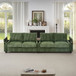 Modern 4 Seater Corduroy Sofa Couch With USB Ports And Hidden Storage