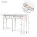 Hearth & Haven Daniel - Console Table With 2 Storage Drawers And Bottom Shelf