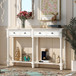 Hearth & Haven Daniel - Console Table With 2 Storage Drawers And Bottom Shelf
