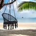 Macrame Hanging Hammock Chair, Cotton Rope Swing For Indoor And Outdoor Use