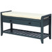 Multipurpose Entryway Shoe Rack With Cushioned Seat And Drawers