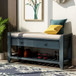 Multipurpose Entryway Shoe Rack With Cushioned Seat And Drawers
