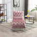 Velvet Chaise Lounge Indoor, Button Tufted Upholstered Chaise Lounge Chair With Pillow