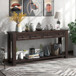 Hearth & Haven Clara - Console Table With Storage Drawers And Bottom Shelf