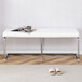 Modern White Shoe Changing Stool With Silver Metal Legs For Various Rooms