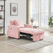 Modern Velvet 3 In 1 Sofa Bed Chair, Adjustable Recliner
