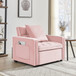 Modern Velvet 3 In 1 Sofa Bed Chair, Adjustable Recliner