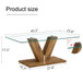 Modern Minimalist Coffee Table With Transparent Tempered Glas