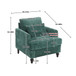 Modern Mid Century Wood Frame Armchair With Tufted Design