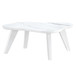 Modern Minimalist White Imitation Marble Table Top With Solid Wood Legs, Cloud Shape Computer Desk And Game Table