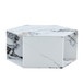 Hexagonal Coffee Table With Characteristic Pattern Stickers And Multi-Hole Design For Extra Storage