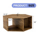 Hexagonal Coffee Table With Characteristic Pattern Stickers And Multi-Hole Design For Extra Storage