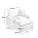 Classic Modern Comfortable Single Chair Deep Seat Sofa With Footstool