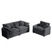 Elegant Corduroy Oversized Sectional Sofa Set With Deep Seats And Flexible Layout