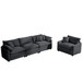 Elegant Corduroy Oversized Sectional Sofa Set With Deep Seats And Flexible Layout