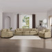 Elegant Corduroy Oversized Sectional Sofa Set With Deep Seats And Flexible Layout