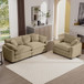 Elegant Corduroy Oversized Sectional Sofa Set With Deep Seats And Flexible Layout