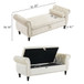 Luxurious Velvet Multifunctional Storage Ottoman Bench With Pillow