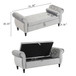 Luxurious Velvet Multifunctional Storage Ottoman Bench With Pillow